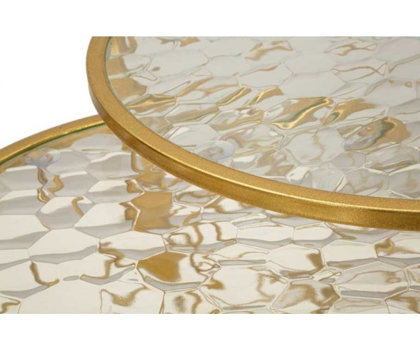 Mauro Ferretti Noha Gold Couchtische, 4er-Set