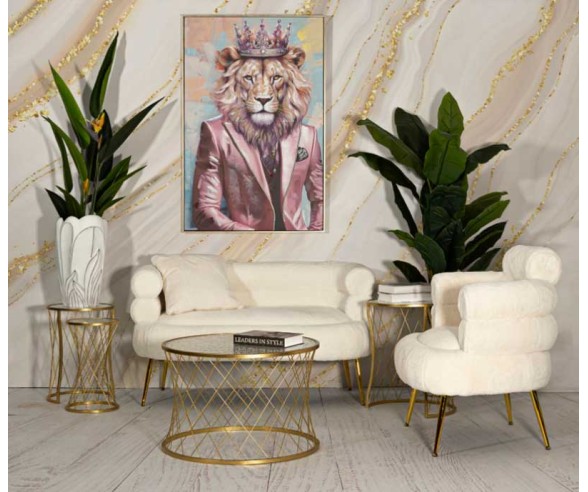 Mauro Ferretti Noha Gold Couchtische, 4er-Set