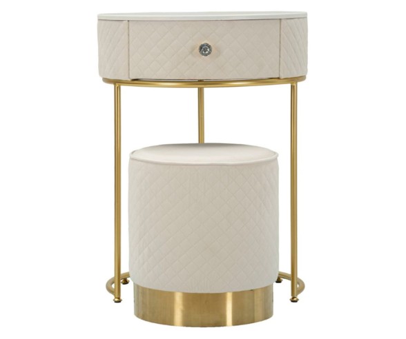 Mauro Ferretti Vellit bedside table with pouf