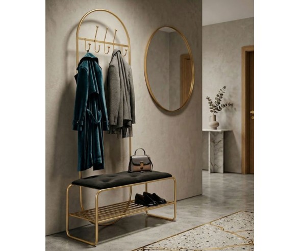 Mauro Ferretti Bench with Coat Rack
