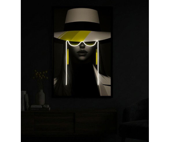 MAURO FERRETTI QUADRO CON LED SU TELA MARGOT