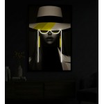 Mauro Ferretti Painting with LED on canvas Margot