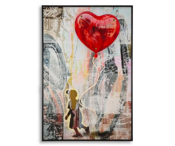 MAURO FERRETTI QUADRO CON LED SU TELA HEART