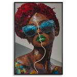 MAURO FERRETTI QUADRO CON LED SU TELA AFRO