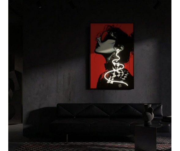 MAURO FERRETTI QUADRO CON LED SU TELA PSYCO B