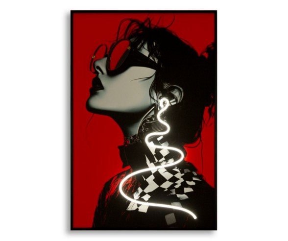 MAURO FERRETTI QUADRO CON LED SU TELA PSYCO B