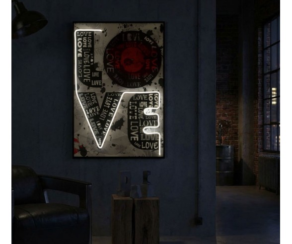 MAURO FERRETTI QUADRO CON LED DA PARETE LOVE