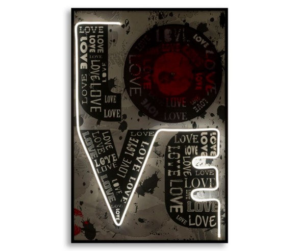 MAURO FERRETTI QUADRO CON LED DA PARETE LOVE