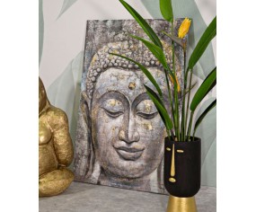 Mauro Ferretti Gemälde auf Leinwand Face Buddha Light A 2