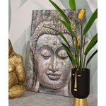 Mauro Ferretti Painting on canvas Face Buddha light A