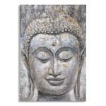 Mauro Ferretti Painting on canvas Face Buddha light A