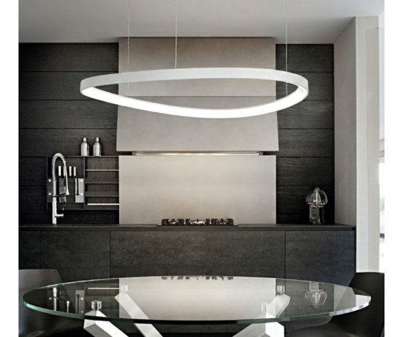 Ideal Lux Gemini Moderne weiße LED-Pendelleuchte