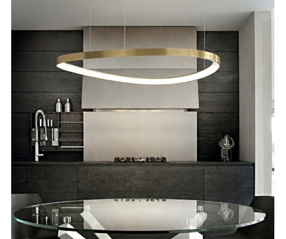 Ideal Lux Gemini Moderne LED-Pendelleuchte aus Messing