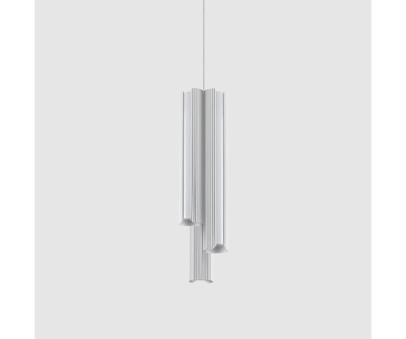 Ideal Lux Dorica 3-light suspension lamp in LED aluminum