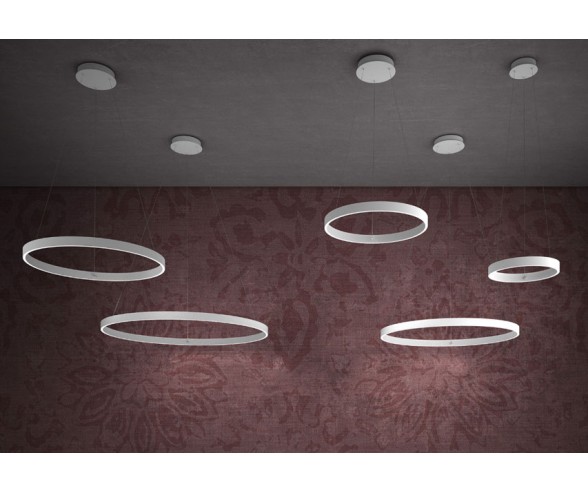 Promoluce Game Sospensione moderna alluminio anello led