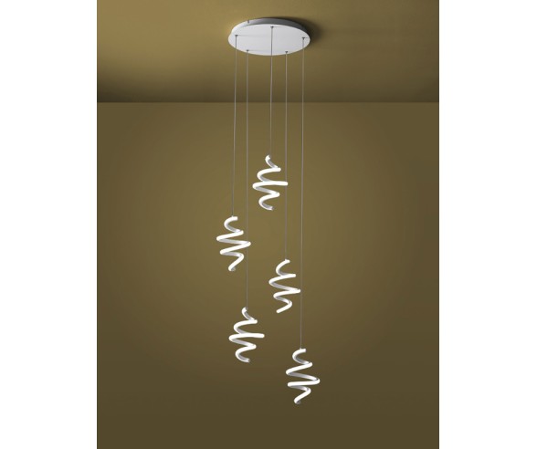 Promoluce Boucle Sospensione 5 luci moderna led