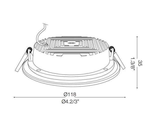 IDEAL LUX FARETTO DA INCASSO GROOVE ROUND LED