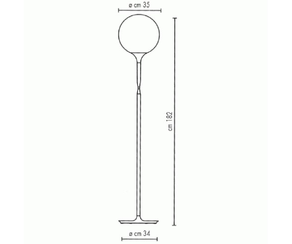 ARTEMIDE LAMPADA DA TERRA CASTORE