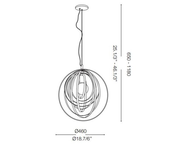 IDEAL LUX LAMPADA A SOSPENSIONE DISCO