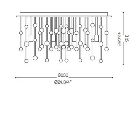 IDEAL LUX LAMPADA DA SOFFITTO NEVE 12 LUCI 2