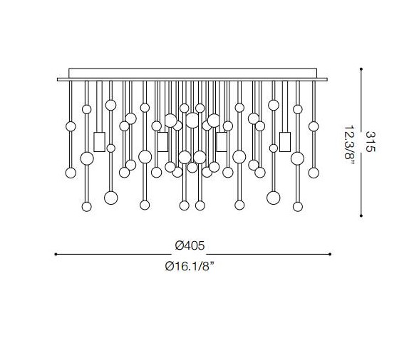 IDEAL LUX LAMPADA DA SOFFITTO NEVE 8 LUCI CROMO