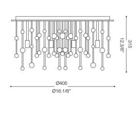 IDEAL LUX LAMPADA DA SOFFITTO NEVE 8 LUCI BIANCO 2