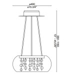 IDEAL LUX SOSPENSIONE AUDI-80 5 LUCI