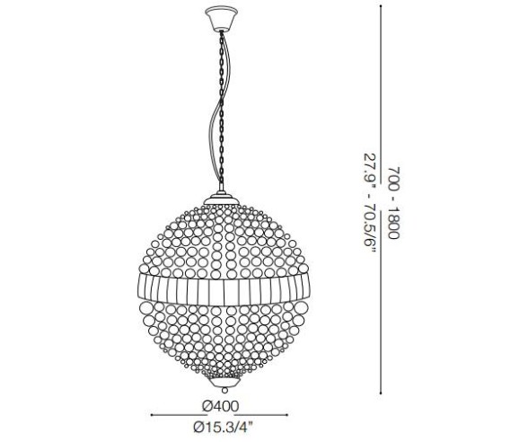 IDEAL LUX SOSPENSIONE LUXOR 6 LUCI