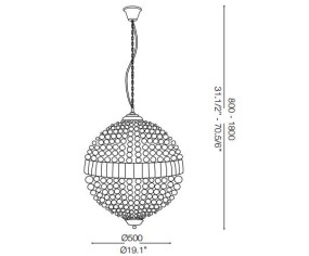IDEAL LUX SOSPENSIONE LUXOR 8 LUCI 2