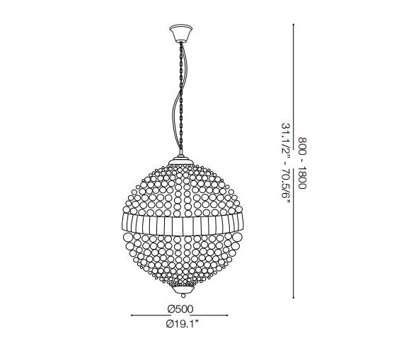 IDEAL LUX SOSPENSIONE LUXOR 8 LUCI
