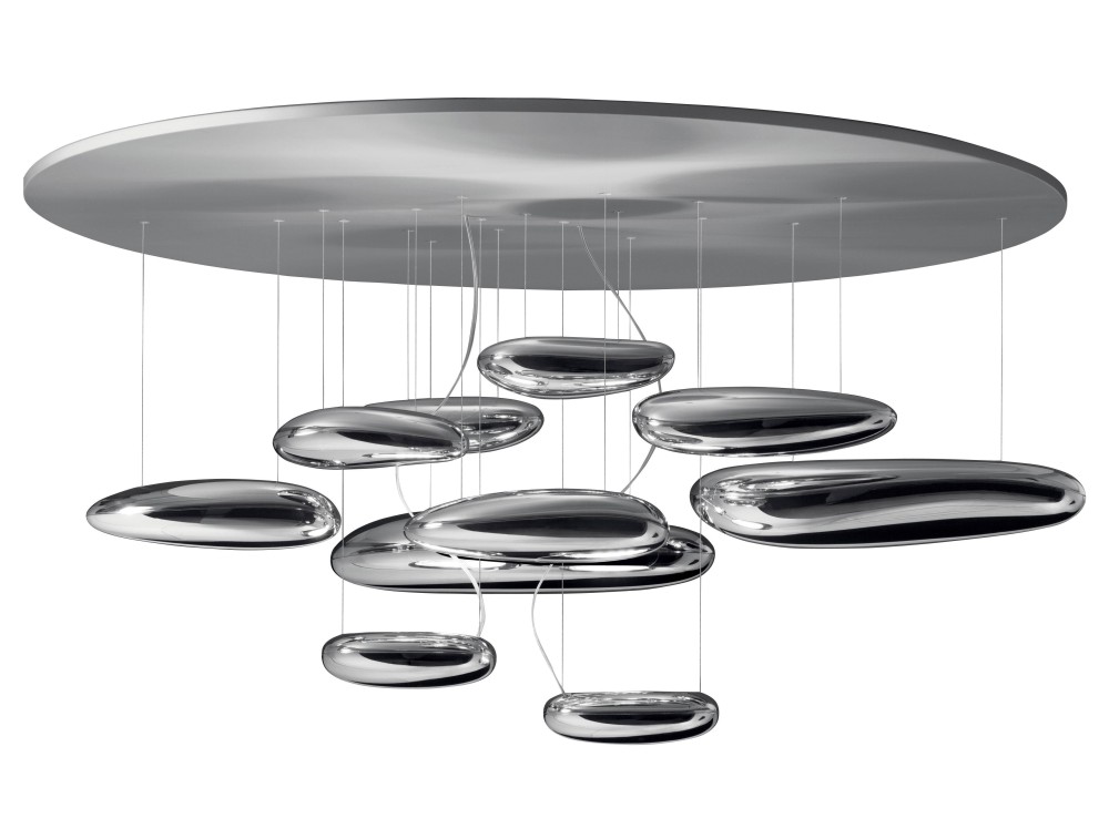 Artemide lampada da soffitto serie mercury led à 110cm in alluminio