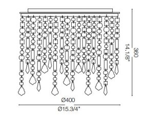 IDEAL LUX LAMPADA DA SOFFITTO RAIN 3 LUCI 2