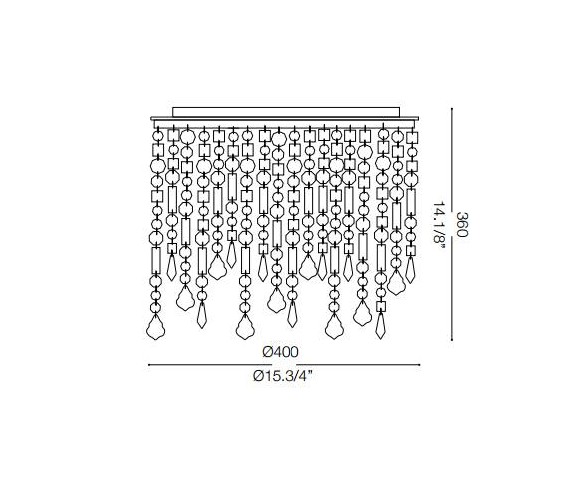 IDEAL LUX LAMPADA DA SOFFITTO RAIN 3 LUCI