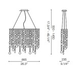 IDEAL LUX SOSPENSIONE RAIN 5 LUCI