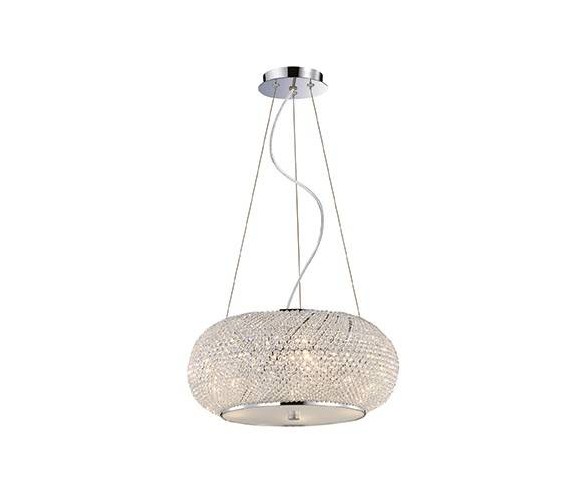 IDEAL LUX SOSPENSIONE PASHA' 6 LUCI CROMO