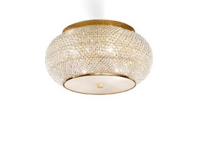 IDEAL LUX LAMPADA DA SOFFITTO PASHA' 6 LUCI ORO 2