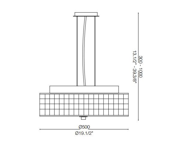 IDEAL LUX SOSPENSIONE ROMA 9 LUCI