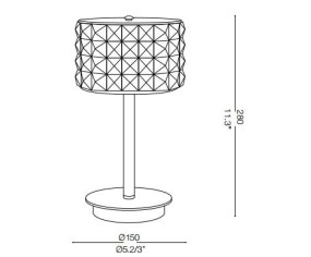 IDEAL LUX LAMPADA DA TAVOLO ROMA 2