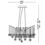 IDEAL LUX SOSPENSIONE AUDI-77 6 LUCI
