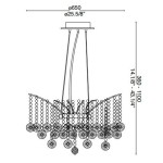 IDEAL LUX SOSPENSIONE AUDI-77 8 LUCI