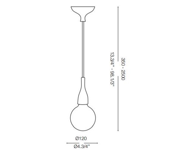 IDEAL LUX SOSPENSIONE MINIMAL 1 LUCE