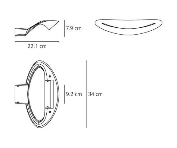 ARTEMIDE LAMPADA DA PARETE MESMERI LED VARI COLORI
