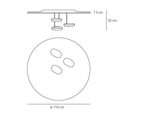 ARTEMIDE LAMPADA DA SOFFITTO DROPLET LED 2