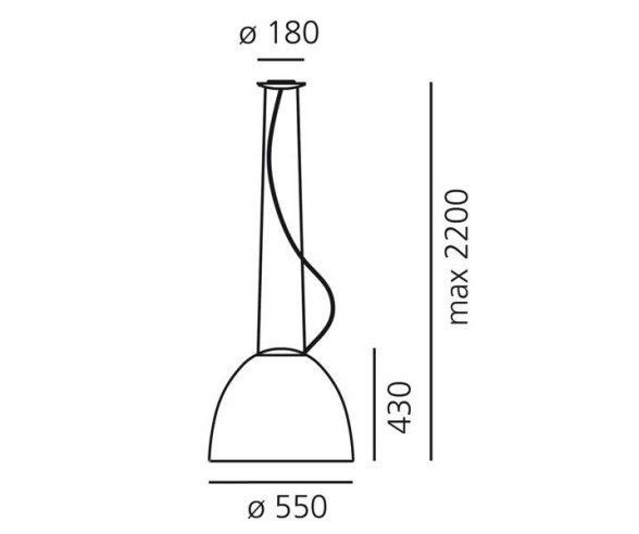 ARTEMIDE SOSPENSIONE NUR GLOSS HALO VARI COLORI