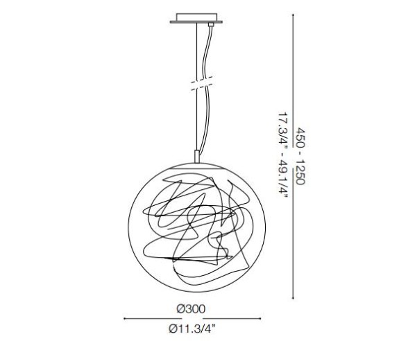IDEAL LUX SOSPENSIONE MAPA MAX 1 LUCE