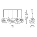 IDEAL LUX SOSPENSIONE MAPA MAX 5 LUCI