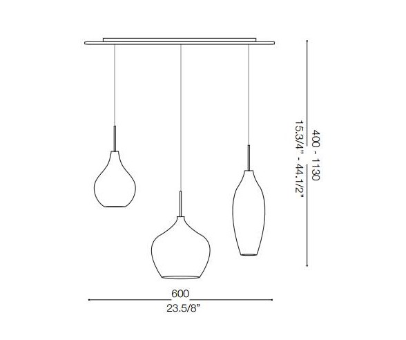 IDEAL LUX SOSPENSIONE SOFT 3 LUCI