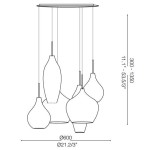 IDEAL LUX SOSPENSIONE SOFT 6 LUCI