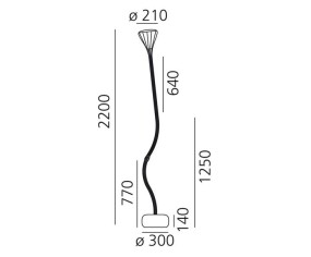 ARTEMIDE LAMPADA DA TERRA PIPE LED 2