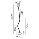 ARTEMIDE LAMPADA DA TERRA PIPE LED